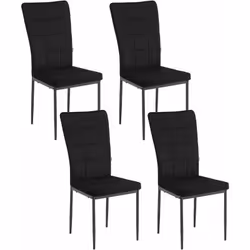 - La chaise de salle à manger est revêtue du velours doux pour la peau. respirantet antiabrasif. - Le cadre métallique stable ...