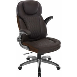 Woltu - Chaise Bureau en Similicuir, Réglable en Hauteur, Fauteuil de Bureau avec Dossier Haut, Brun