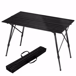 Cette table de pique-nique est fabriquée en alliage d'aluminium. Ce matériau se distingue par ses bonnes performances : imper ...