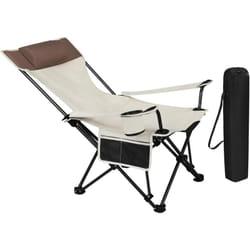 Woltu - Chaise de Camping Pliante, Chaise de Pêche Dossier Réglable, Chaise Pliable Légère et Portable pour Pique-Nique, Plage, Randonnée Gris