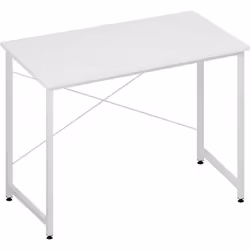 WOLTU Bureau de Travail. Table d'Ordinateur. Table Informatique en Bois Composé. 100x75x50cm. Blanc