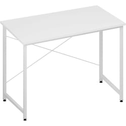 WOLTU Bureau de Travail, Table d'Ordinateur, Table Informatique en Bois Composé, 100x75x50cm, Blanc