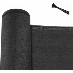 WOLTU Brise Vue 1x10 m, Clôture Jardin en HDPE 280g/m², Brise Vue Jardin, Protection Contre Soleil, Vent, UV, Résistant aux Intempéries, Anthracite