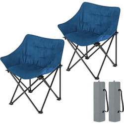 Woltu - Lot de 2 Chaises Camping, Tissu en Daim Synthétique et Oxford, Fauteuil Pliant, Chaise de Pêche, Chaise Pliante Légère, Portable, avec Sac de
