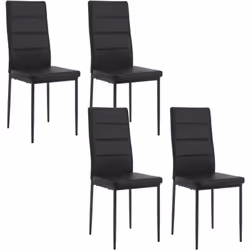 Avec des pieds en fer pulvérisé. la chaise de salle à manger est solide et stable pour supporter 150 kg. Le siège et le dossi ...