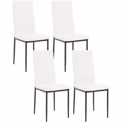 Avec des pieds en fer pulvérisé. la chaise de salle à manger est solide et stable pour supporter 150 kg. Le siège et le dossi ...