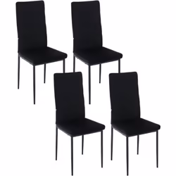 Avec des pieds en fer pulvérisé. la chaise de salle à manger est solide et stable pour supporter 150 kg. Le siège et le dossi ...