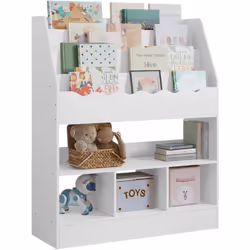 Ce meuble enfant blanc compact est idéal pour la chambre d'enfants et la crèche. Il peut être utilisé comme étagère à livres ...