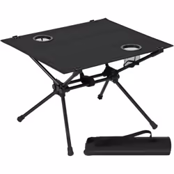 Table en tissu: Enroulable, ultraléger, facile à ranger et à transporter. Stabilité structurelle: Les pieds croisés latéraux  ...