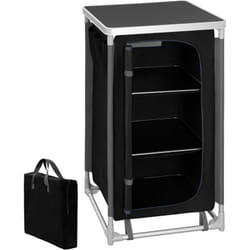 Cuisine de Camping, ‎47 x 58 x 105, 5 cm, Placard de Camping, Armoire de Camping Portable, Table Pique Nique, Table Camping, Cadre en Aluminium, Noir