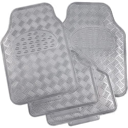 Tapis de Sol Universel pour Voiture, Tapis de Voiture Look Aspect en Aluminium, Anthracite - Woltu