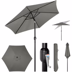 🌞𝐏𝐑𝐎𝐓𝐄𝐂𝐓𝐈𝐎𝐍 𝐒𝐎𝐋𝐀𝐈𝐑𝐄 : Fabriqué en polyester 180g/m² avec un revêtement résistant aux UV. le parasol d'extér ...