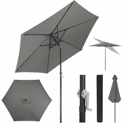 🌞𝐏𝐑𝐎𝐓𝐄𝐂𝐓𝐈𝐎𝐍 𝐒𝐎𝐋𝐀𝐈𝐑𝐄 : Fabriqué en polyester 180g/m² avec un revêtement résistant aux UV. le parasol d'extér ...
