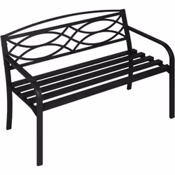 Le siège de 127x59.5 cm permet à 2 ou 3 personnes de s'asseoir ensemble pour bavarder et prendre un café. Ce banc résistant a ...