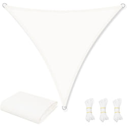Voile d'Ombrage Imperméable 2x2x2 m, en pes, 200 g/m² Polyester, Toile Parasol Protection Solaire et Rayons uv, Beige - Woltu