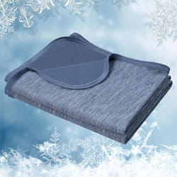 Woltu - Couverture d'Été, 100x120cm, Couverture Rafraîchissante Fibre Arc-Chill Double Face Couverture de Refroidissement, Bleu