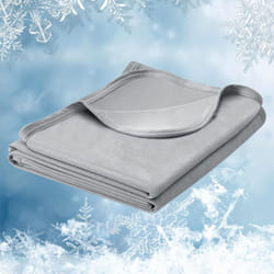 Woltu - Couverture d'Été, 150x200cm, Couverture Rafraîchissante Fibre Arc-Chill Double Face Couverture de Refroidissement, Gris Clair