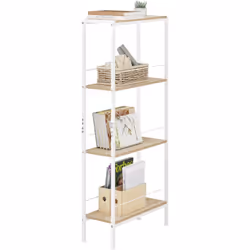 L'étagère de rangement à 4 niveaux en MDF offre un grand espace de rangement pour vous permettre d'organiser les divers objet ...