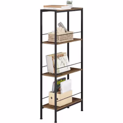 L'étagère de rangement à 4 niveaux en MDF offre un grand espace de rangement pour vous permettre d'organiser les divers objet ...