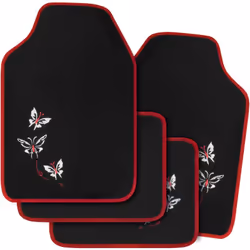 Équipé des motifs de broderie en papillon, l'ensemble de tapis de voiture universel est moderne et élégant, ajoutant une touc ...