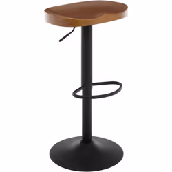 TABOURET BAR ERGONOMIQUE : Le siège en forme de selle épouse parfaitement la courbe des hanches. Le repose-pieds semi-circula ...