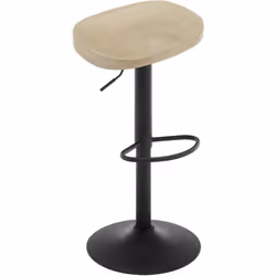 TABOURET BAR ERGONOMIQUE : Le siège en forme de selle épouse parfaitement la courbe des hanches. Le repose-pieds semi-circula ...
