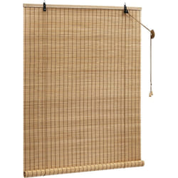 Woltu - Store Enrouleur Bambou, 60x220 cm, Store Bambou, Protection Solaire, Store Vénitien en Bambou, Tirage Latéral, Store Occultant, Respirant,