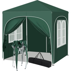 Tonnelle de Jardin 2x2m Woltu Pergola, Barnum, Tonnelle Pliante, Hauteur Réglable, Imperméable, Protection de uv, Vert