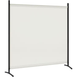 Woltu - Paravent, 180x177cm, Séparateur de Pièce, Brise-Vue, Écran de Confidentialité, Tissu avec Revêtement pa, et Pieds en Métal, Crème