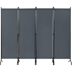 WOLTU Paravent, 224x182cm, Séparateur de Pièce, Brise-Vue, Écran de Confidentialité, Paravent Pliable, en Tissu avec Revêtement PA, et Pied en Métal,