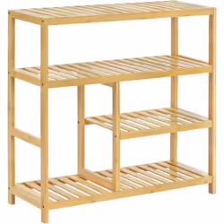 Grâce aux étagères en lamelles, le rangement chaussure permet une bonne ventilation. Surface hydrofuge et facile à nettoyer.  ...