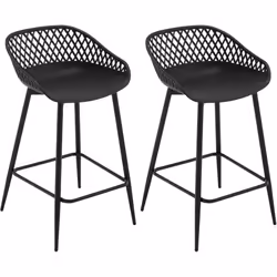 TABOURET BAR AJOURÉ CONFORTABLE : Le design spécial du siège le rend plus spacieux. Le dossier à motif creux n'est pas seulem ...