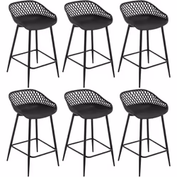 TABOURET BAR AJOURÉ CONFORTABLE : Le design spécial du siège le rend plus spacieux. Le dossier à motif creux n'est pas seulem ...