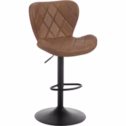 MATÉRIAUX DE QUALITÉ, ASSISE CONFORTABLE : Le siège du tabouret de cuisine avec dossier est recouvert de Similicuir de qualit ...