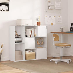 Bibliothèque Étagère de Rangement Woltu 106x30x96cm,Étagère Cube, Étagère Livre, Meuble de Rangement, Blanc