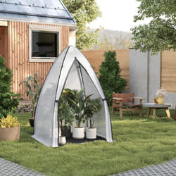 Mini Serre de Jardin Woltu 120x120x180cm, Petite Tente en Film Double Face à Bulles d'air, Serre Demi-Transparent, Tapis de Sol Noirs