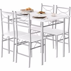 - Le plateau de la table de cuisine et le siège des chaises salle à manger sont fabriqués en MDF de haute qualité et soutenus ...