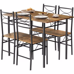 - Le plateau de la table de cuisine et le siège des chaises salle à manger sont fabriqués en MDF de haute qualité et soutenus ...