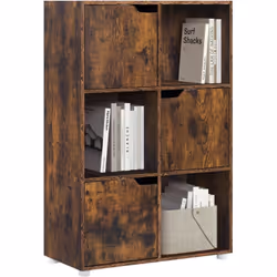 - Fabriquée en bois artificiel (norme E1) et recouverte de placage de mélamine, WOLTU bibliothèque de rangement ouverte est h ...