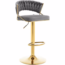 - Le tabouret est doté d'un dossier ergonomique et d'un grand siège rembourré d'éponge et recouvert de velours pour vous appo ...