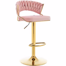 - Le tabouret est doté d'un dossier ergonomique et d'un grand siège rembourré d'éponge et recouvert de velours pour vous appo ...
