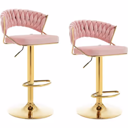 - Le tabouret est doté d'un dossier ergonomique et d'un grand siège rembourré d'éponge et recouvert de velours pour vous appo ...