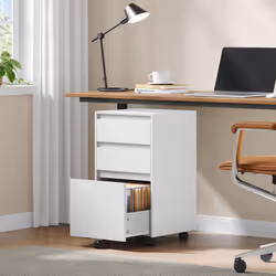 - DÉPLACEMENT FLEXIBLE : Ce meuble de bureau est doté de 5 roulettes pivotantes à 360°, dont les 2 sont verrouillables pour f ...