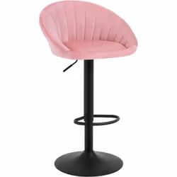 Description du produit: - Le tabouret de bar ergonomique en forme de coquillage est recouvert de velours confortable et agréa ...