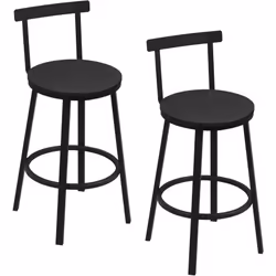 Le siège en MDF et le cadre en métal peint sont résistants à l'eau et faciles à essuyer. Le tabouret de comptoir avec structu ...