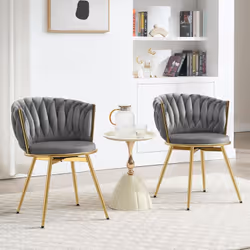 Chic et élégant, Dossier ergonomique. Stable, robuste, durable et longue durée de vie. Siège en velours doux, structure en ac ...