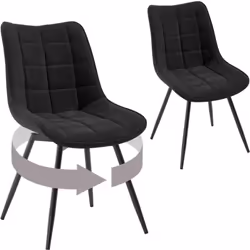 - Dotée d'une plaque rotative à 360° sous le siège, la chaise de salle à manger vous permet de vous tourner librement pour fa ...