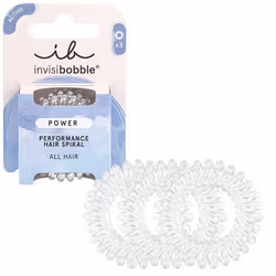 invisibobble Power Crystal Clear, Ruban pour cheveux, Transparent, Monochromatique, Adultes, 3 pièce(s)