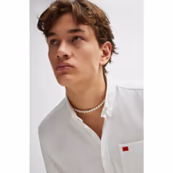 HUGO 50479302 Chemise Col boutonné Manches longues Coton