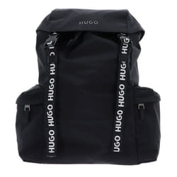 HUGO Sac à dos noir en cuir pour homme Luka Backpack 263414